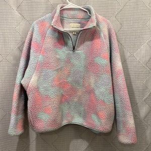 American Eagle Cotton Candy Teddy Zip Up size M